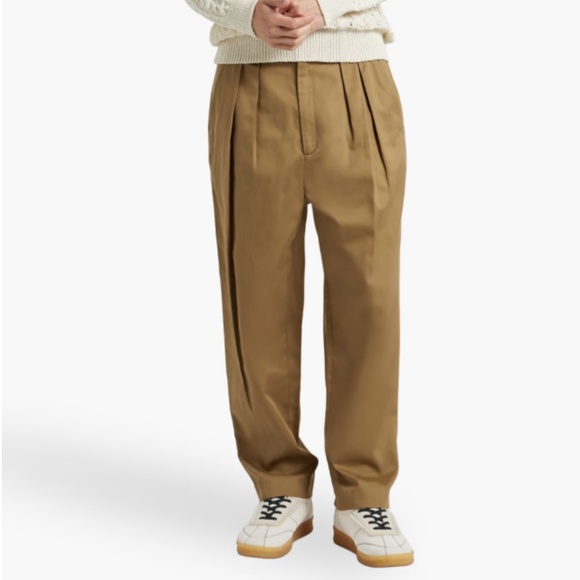 ISABEL MARANT Nicuflow pleated cotton chinos - Picture 1 of 6